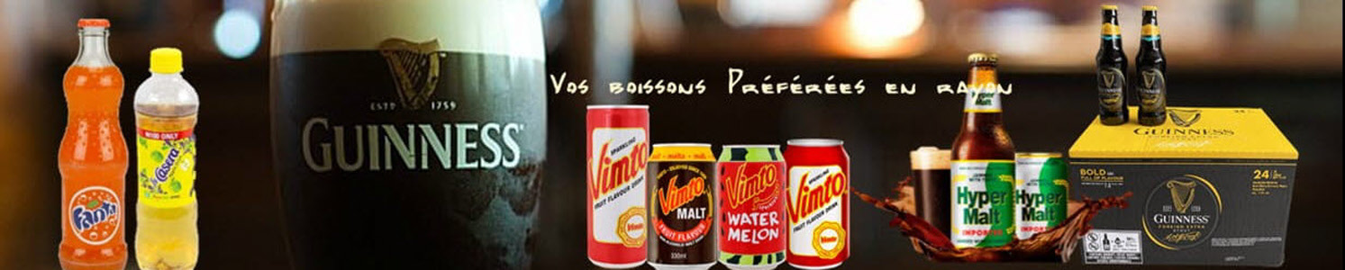 Guinness, Hyper Malt, Fanta, Vimto, La Casera